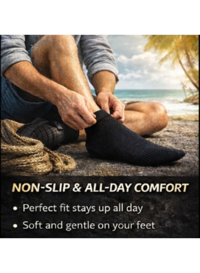 دوندار جوارب دوندار سوكس رجالية قصيرة من الخيزران – عبوة 12 زوج – مريحة وقابلة للتنفس (40–44) - Image 3